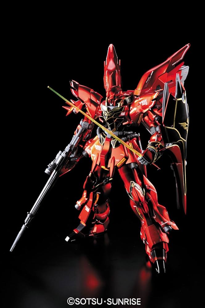 BANDAI Hobby MSN-06S Sinanju Ver. KA Titanium Finish MG Action