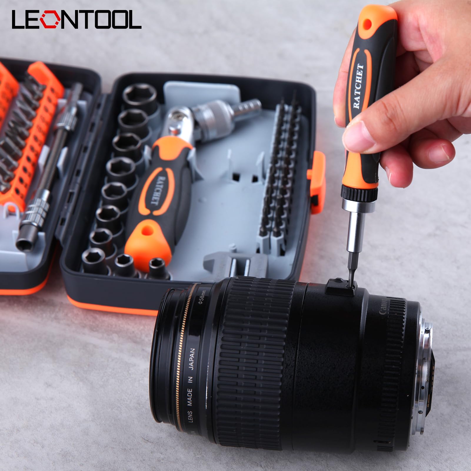 Amazon | LEONTOOL ラチェットドライバーセット 68in1 精密ドライバー