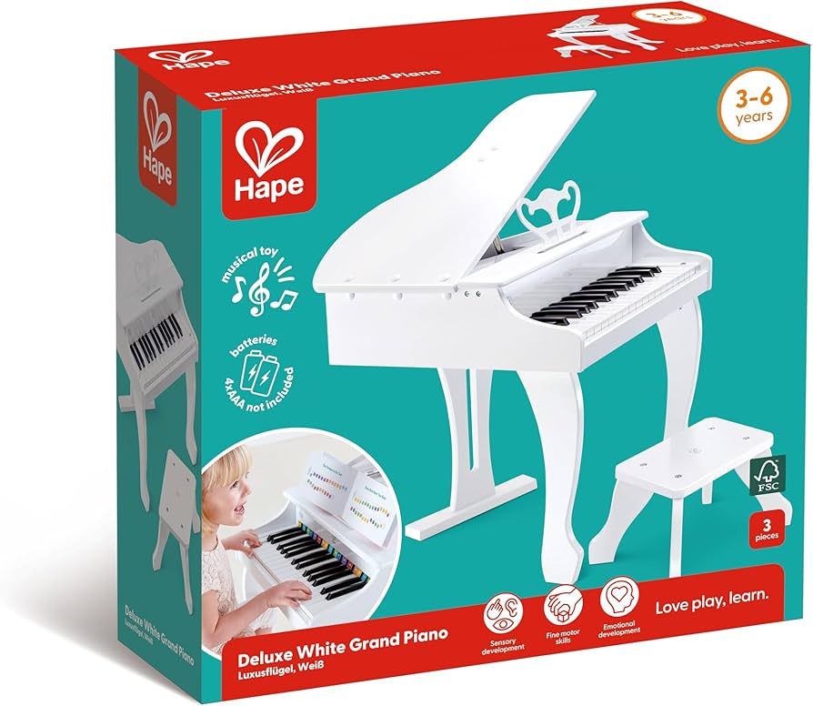 Amazon.co.jp: Hape(ハペ) デラックスグランドピアノ(白色) E0338A