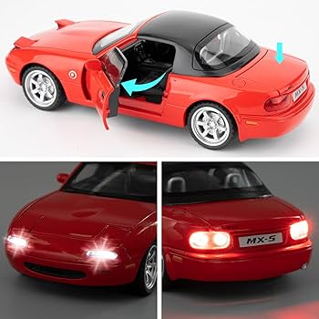 Amazon.com: TGRCM-CZ 1/32 Mazda Miata MX-5 Alloy Model Car, Toy