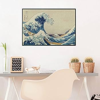 Amazon.co.jp: 葛飾北斎 『富嶽三十六景 神奈川沖浪裏(浮世絵