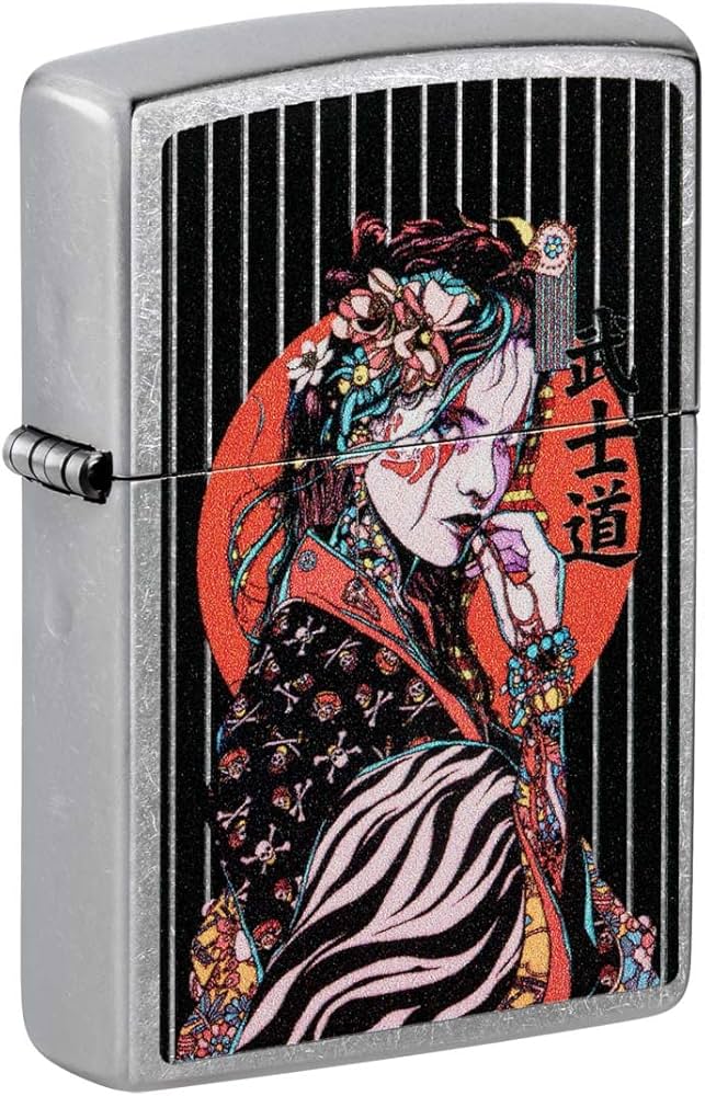 Amazon.com: Zippo Lighter: Japanese Geisha Girl - Street Chrome