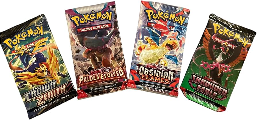 Amazon.com: Pokemon Assorted boosters: 4 Packs : Toys & Games