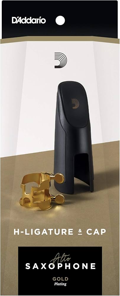Amazon.com: D'Addario H-Ligature & Cap, Alto Sax, Gold-plated