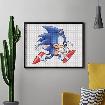 Amazon.co.jp: ソニック・ザ・ヘッジホッグ 5D ダイヤモンドの絵