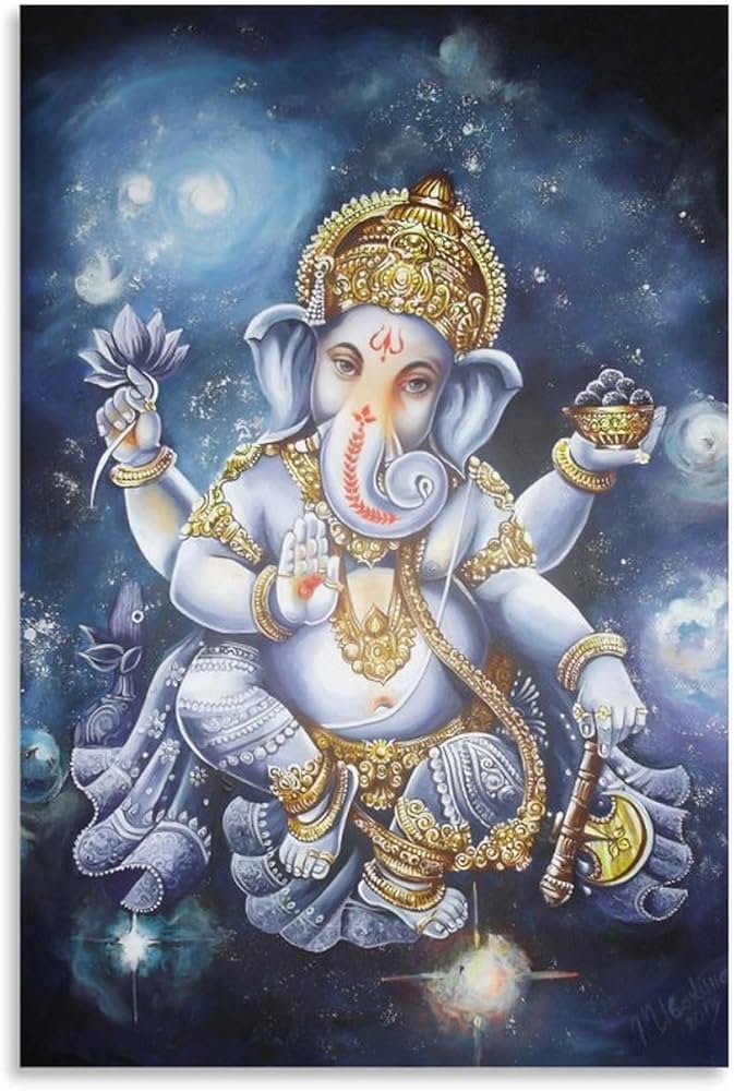 Amazon.co.jp: 象の頭神仏ガネーシャ ポスター アートパネル