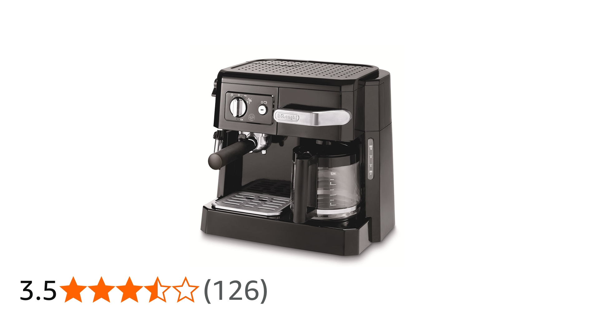 Amazon | DeLonghi コンビコーヒーメーカー ブラック BCO410J-B 9-10