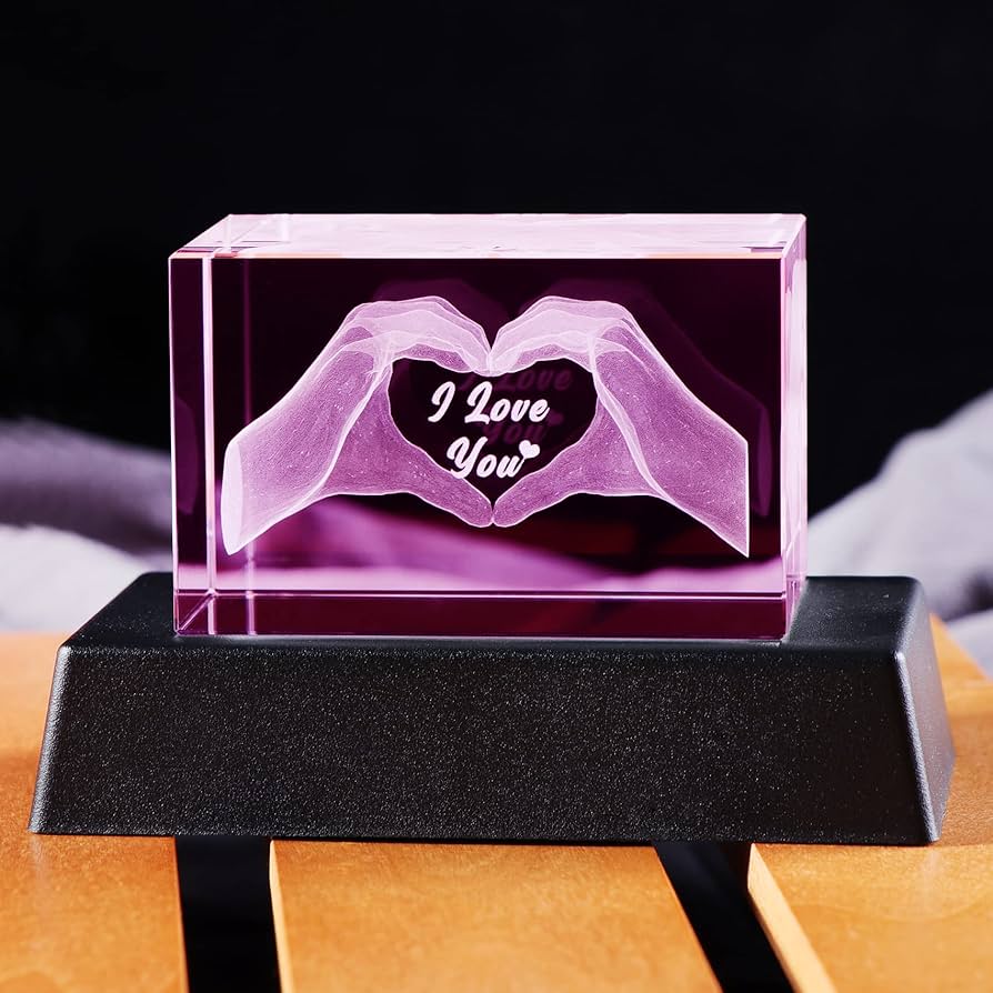 Amazon.co.jp: Ornalrist 3Dクリスタルハンドサイン I Love You ギフト