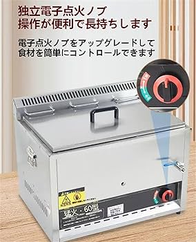 Amazon.co.jp: Dazzixフライヤー 業務用、大型 ガスフライヤー、ガス