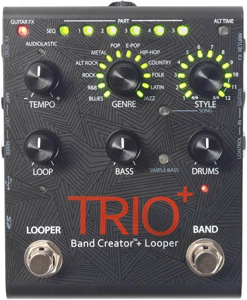 Pedal Digitech Trio Plus + Com Looper integrado : Amazon.com.br
