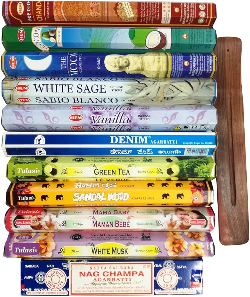 Amazon.co.jp: HEM インド香11種類に木のお香立て付 : ホーム＆キッチン