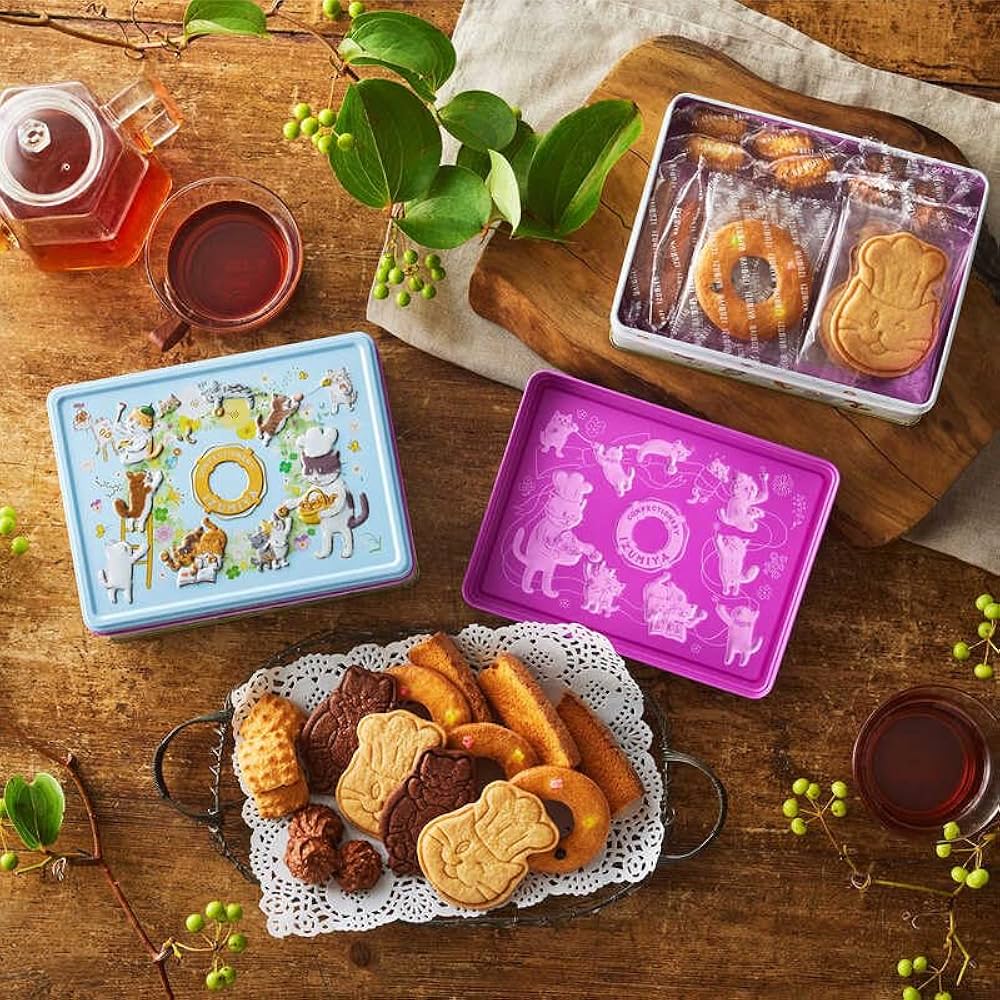 Amazon.co.jp: 泉屋 ねこ缶 ～クッキーがつなぐ輪～ 1箱 紙袋付き お