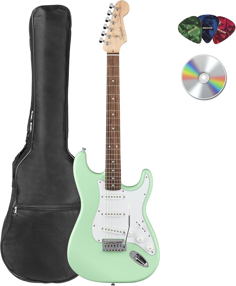 Amazon.com: Fender Squier Stratocaster Electric Guitar - Surf