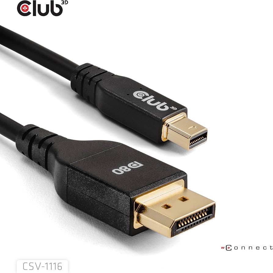 Amazon.co.jp: Club 3D Mini DisplayPort 2.1 to DisplayPort 2.1 双方