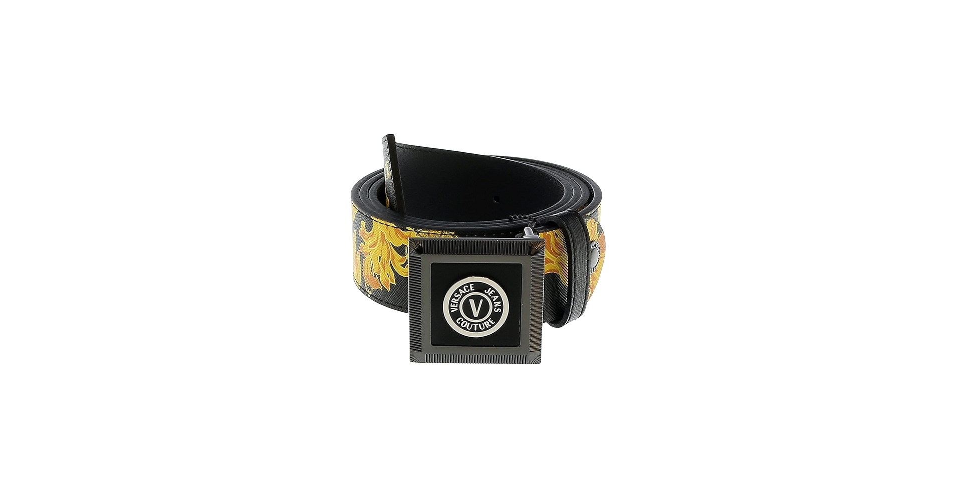 Amazon.com: VERSACE JEANS COUTURE Black/Gold V-Emblem Square