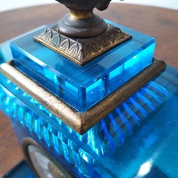 Amazon.co.jp: 精工舎 ウランガラス ブルー 宮形 置時計 時計 : ホーム