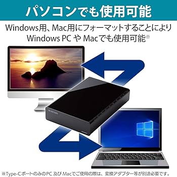 Amazon | エレコム 外付けハードディスク 6TB USB3.2(Gen1) テレビ録画