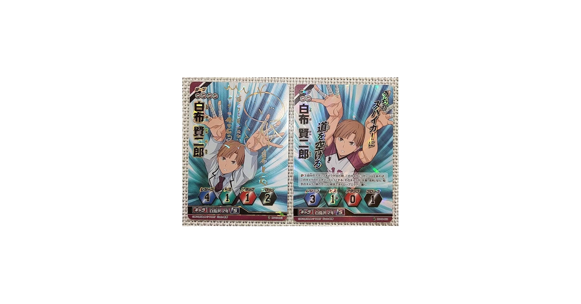 Amazon.co.jp: ハイキュー バボカ 白鳥沢 白布 サインカード 頂 他 9枚