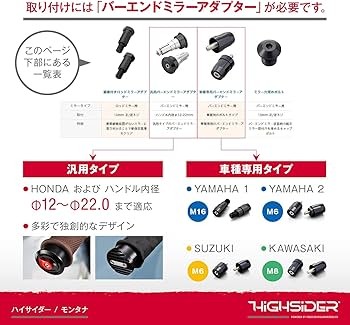 Amazon | デイトナ(Daytona) バーエンドミラー バイク 新保安基準適合