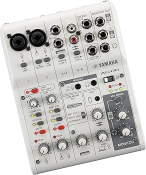 Amazon.com: Yamaha AG06MK2 White 6-Channel Live Streaming Loopback
