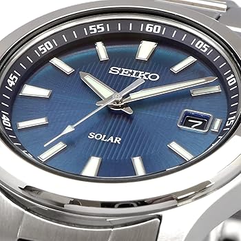 Amazon.co.jp: Seiko Solar Quartz Wristwatch SBPN071 Silver Blue
