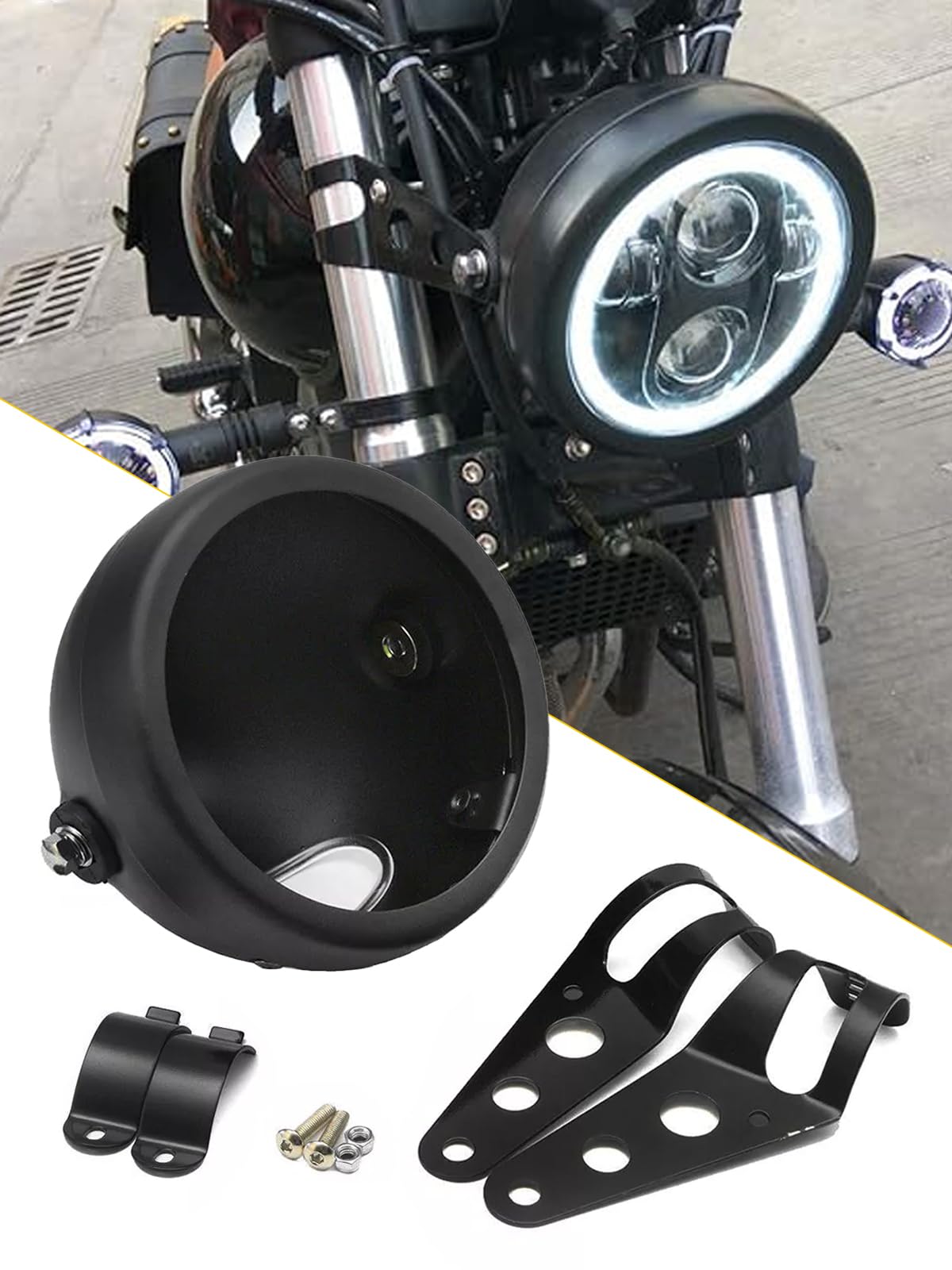 Amazon | Largoods 5.75インチ ヘッドライト 丸目ヘッドライト