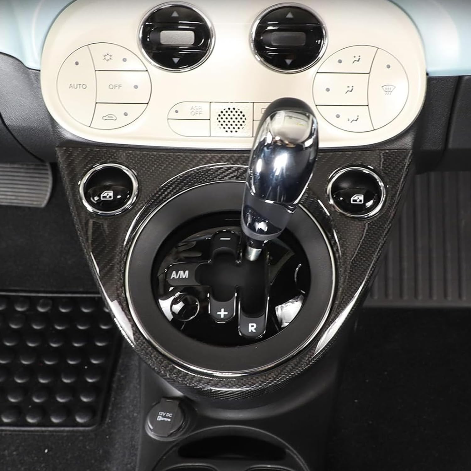 アバルト595/695 ドライカーボン製センターコンソールカバー 前後