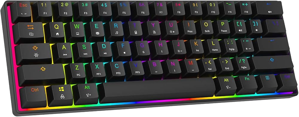 Amazon | 60%メカニカルゲーミングキーボード 61キー RGB Magic