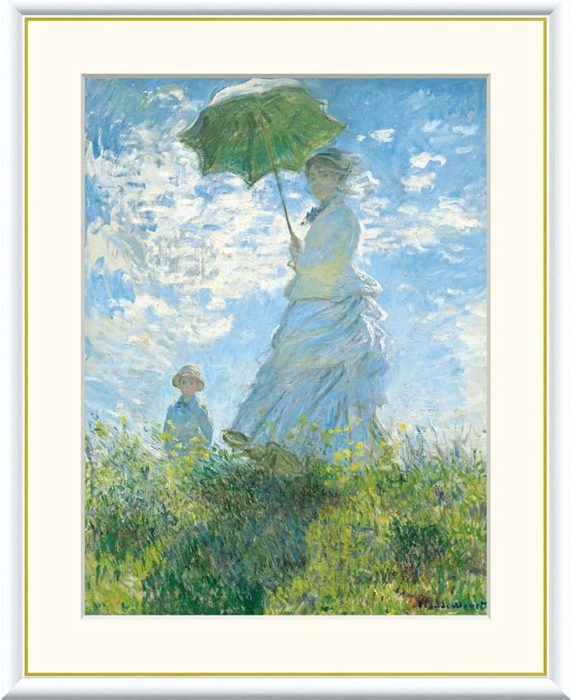 Amazon.co.jp: 絵画 世界の名画 散歩、日傘をさす女性 クロード・モネ