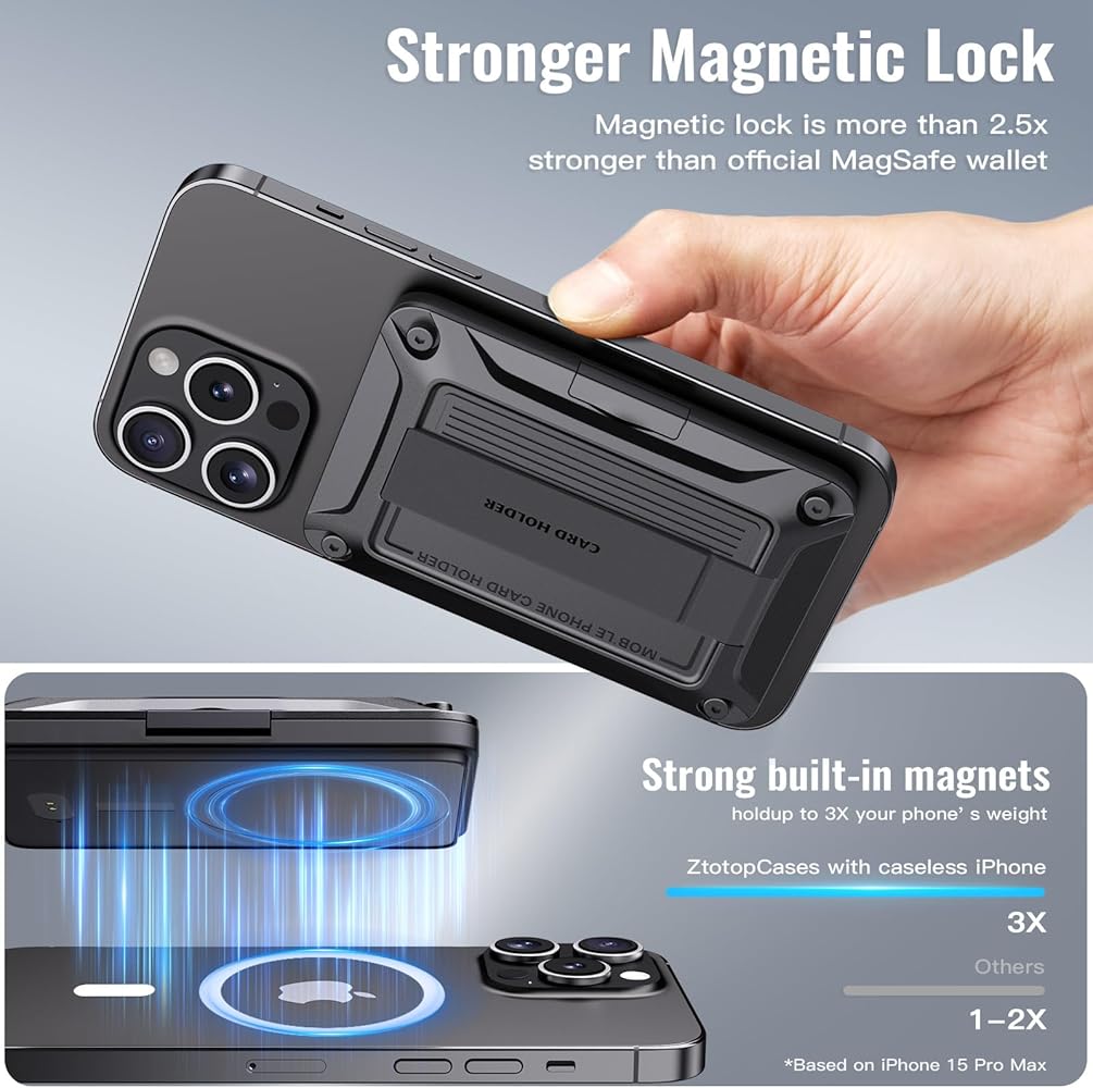 ZtotopCases for Magsafe Wallet Magnetic Card Holder and RFID