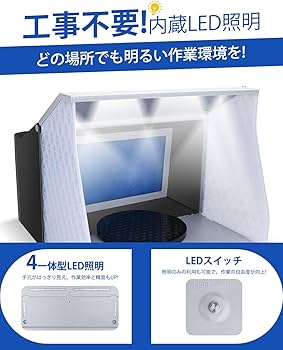 Amazon | Anesty DuoFan 塗装ブース コンパクトサイズ スプレーブース