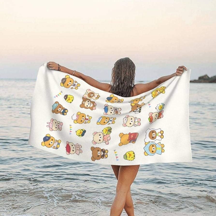 Amazon｜リラックマ バスタオル 吸水速乾 大判タオル ふわふわ バス