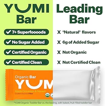 Amazon.com: Yumi Organic Toddler Snacks Bars - Gluten-Free, No