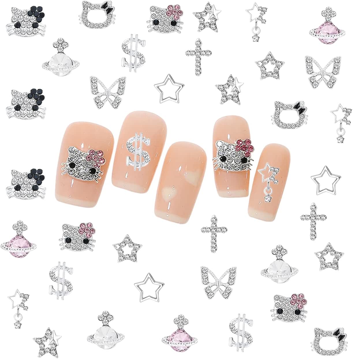 Moon rod nail parts Set 8P ♥︎·₊ Moon rod nail parts Set 8P