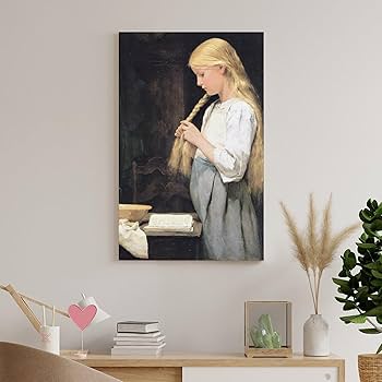 Amazon.co.jp: Albert Ankerアルベール・アンカー国民画家作品《髪を