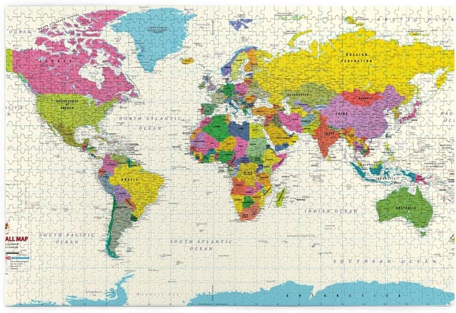 Amazon.co.jp: 1000ピース ジグソーパズル 地図 世界地図 大人用 木製