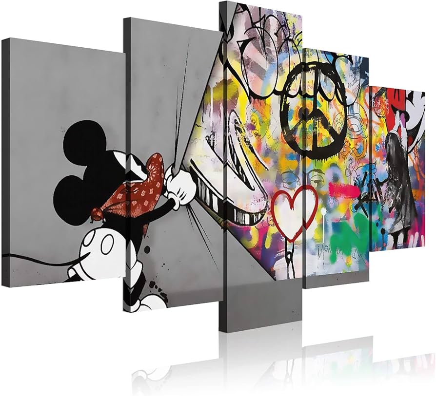 Amazon.co.jp: バンクシー アートパネル 5枚 Banksy ストリート