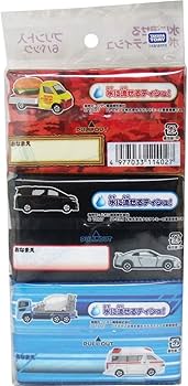 Amazon.co.jp: トミカ 水に流せるプリントティシュ 16枚(8組)×6個入
