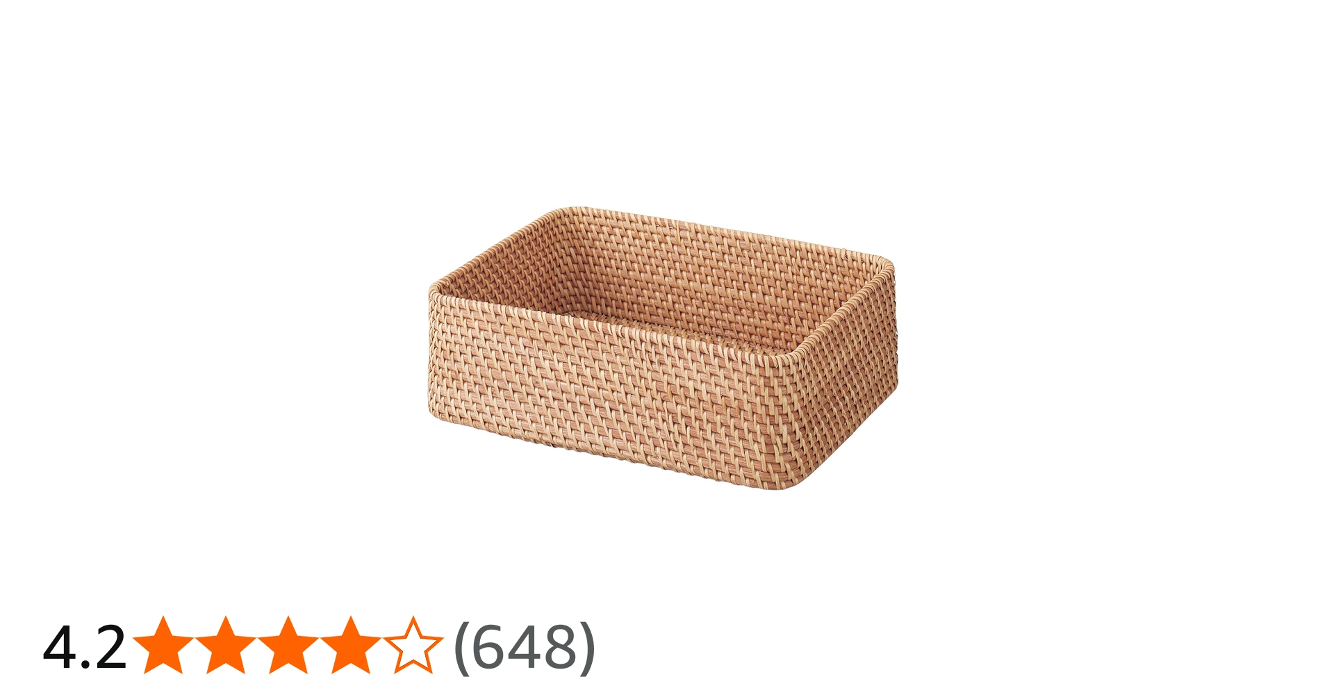 Amazon.co.jp: 無印良品 重なるラタン長方形バスケット・小 (V)約幅36