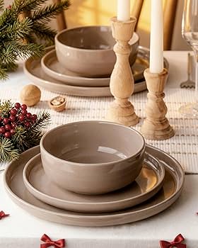 Amazon.com | Famiware Milkyway Plates and Bowls Set, 12 Pieces