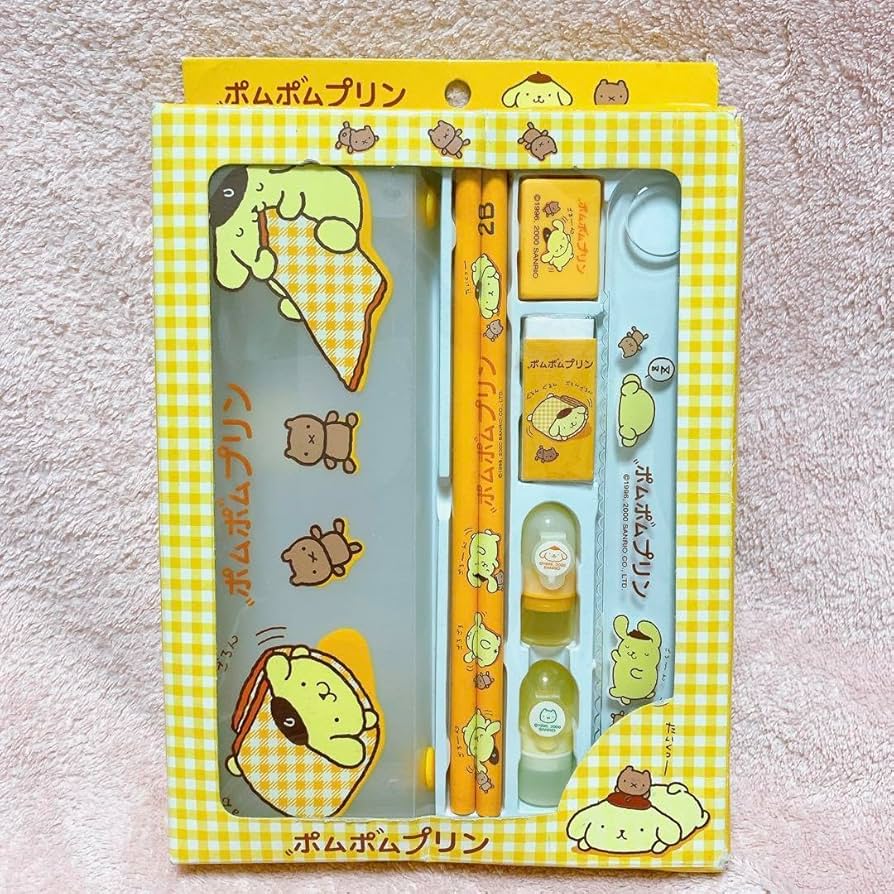 Amazon.co.jp: ポムポムプリン 文房具セット ペンケース 鉛筆 消しゴム