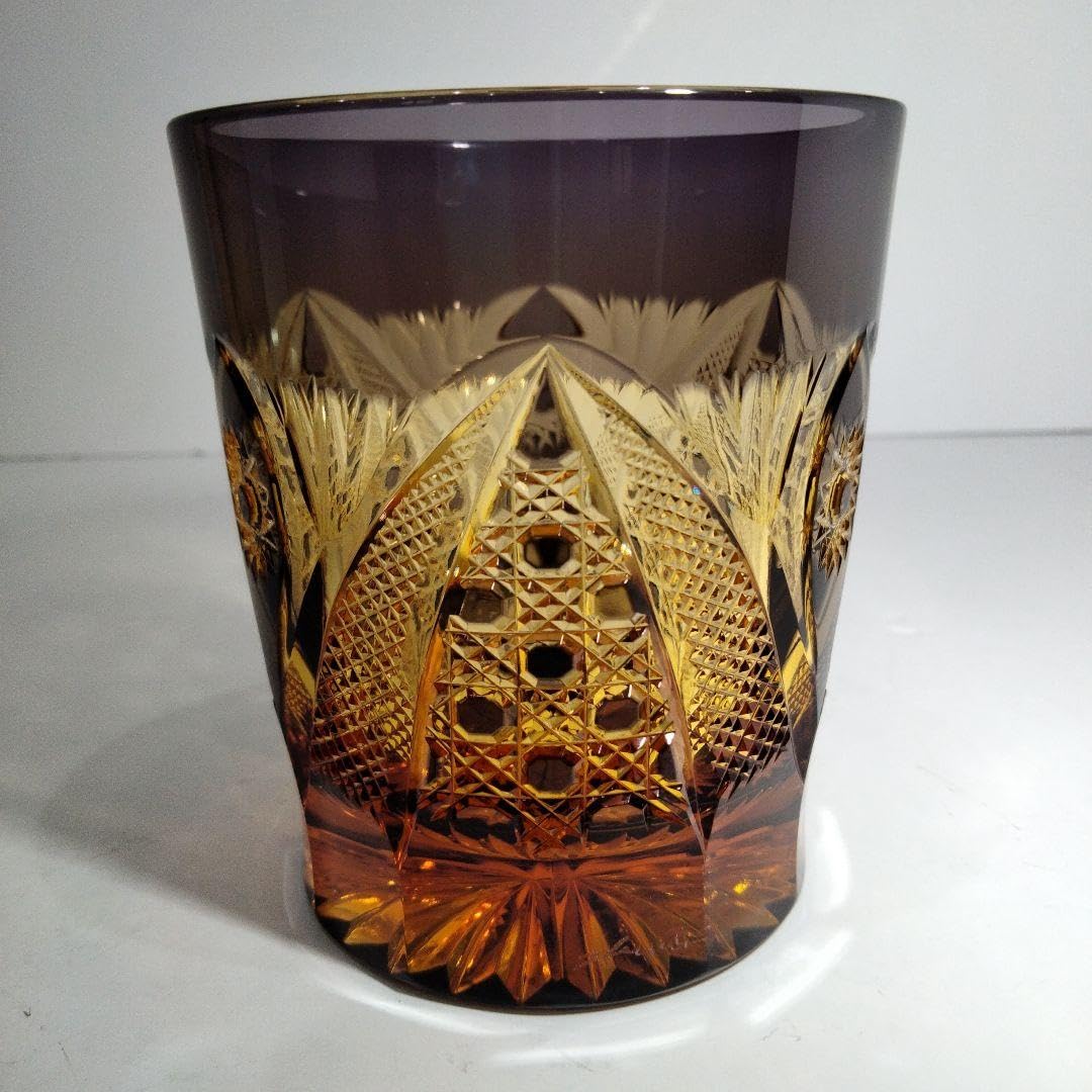 Amazon | w168 黒木国昭 綾切子 オールドファッション グラス 極 共箱