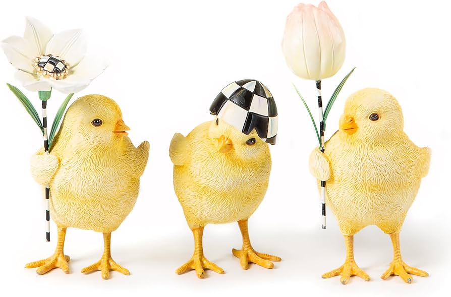 Amazon.com: MACKENZIE-CHILDS Rose Garden Chicks, Cute Baby Chicks