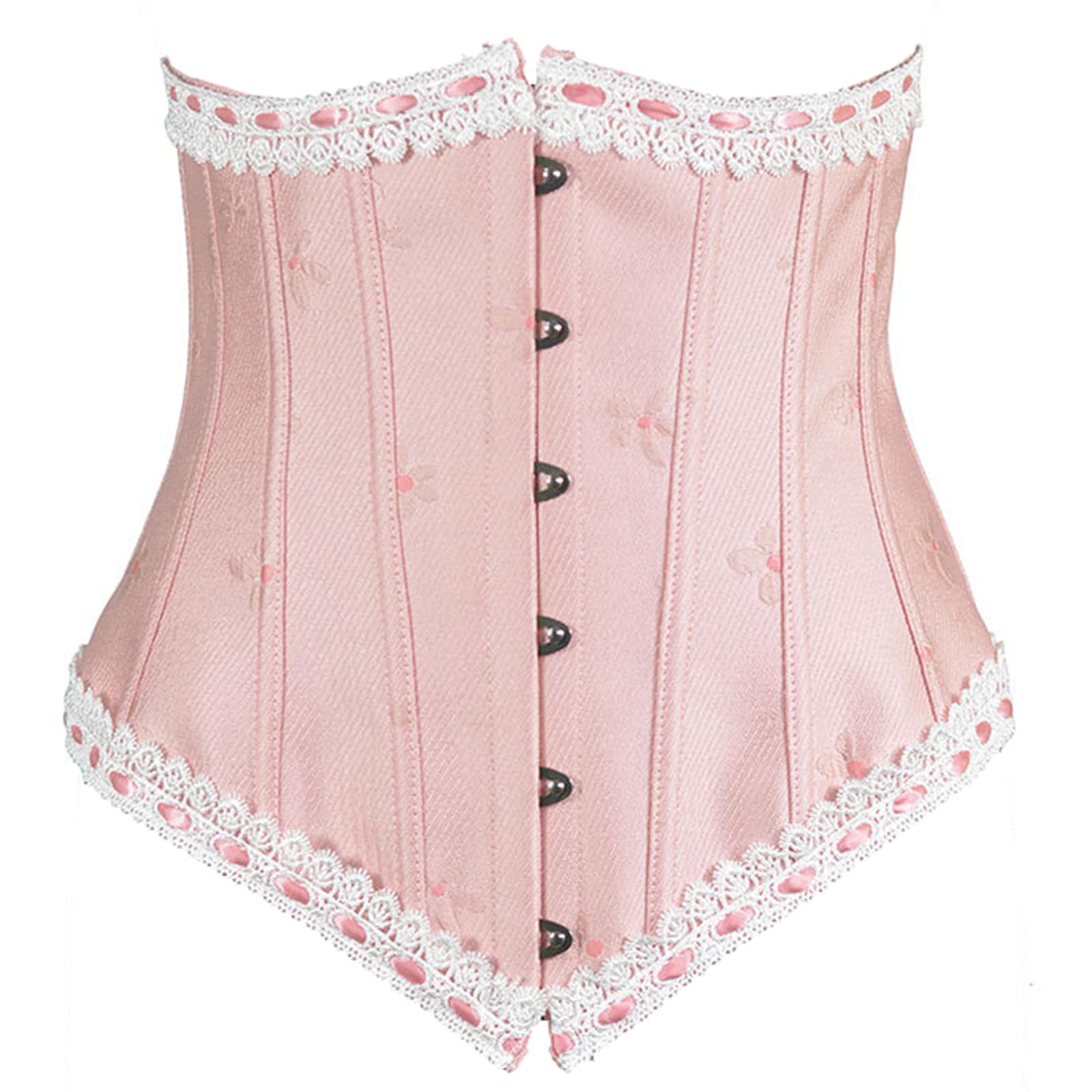 XUYUH Pink Corset Waist Belt for Womens, Wide Lace Up Back Waspie