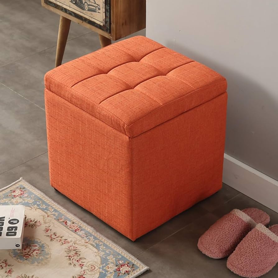 オレンジ色のボタン付きオットマン Amazon｜[SDGYS3G] オットマン