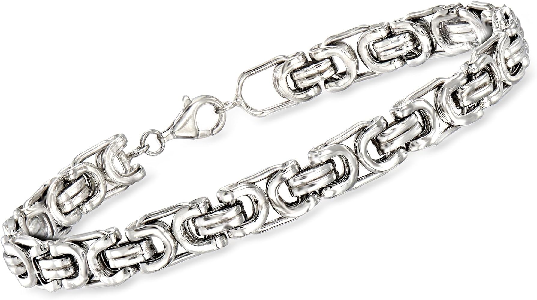 Amazon.com: Ross-Simons Men's Sterling Silver Byzantine Box Link