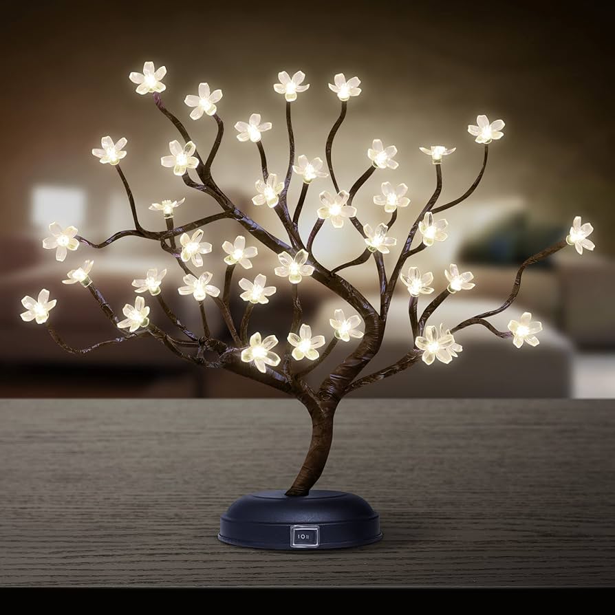 Amazon.com: Lighted Cherry Blossom Tree Lamp 18IN Tree Lights with
