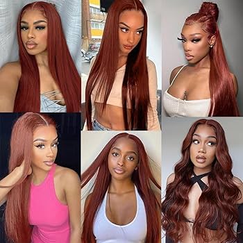 Amazon.com : punhurt Reddish Brown 13x4 HD Lace Front Wigs Human