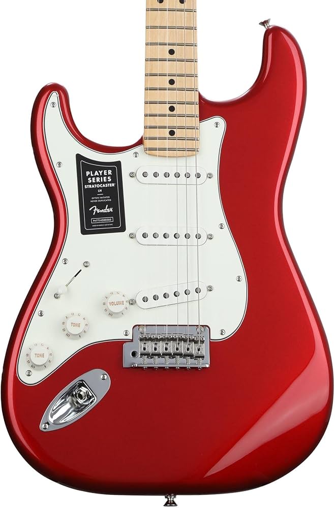 Amazon | Fender Player Stratocaster Left-Handed Candy Apple Red