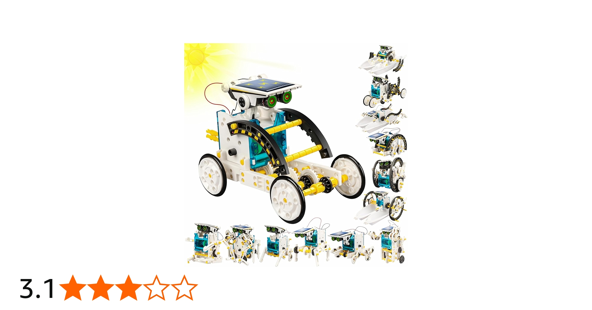 Amazon | プログラミング おもちゃ 13-in-1 ソーラーロボットキット